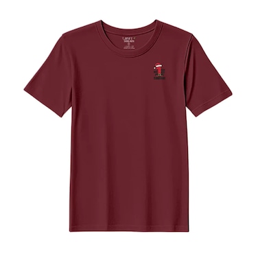 BYFT Threads XL Pomegranate Polycotton T-Shirt - Christmas "My 1st Christmas" Embroidered Design, Premium Holiday Collection