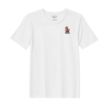 BYFT Threads XL White Polycotton T-Shirt - Christmas "My 1st Christmas" Embroidered Design, Premium Holiday Collection