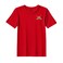BYFT Threads XXL Red Polycotton T-Shirt - Christmas "Peeking Reindeer" Embroidered Design, Premium Holiday Collection
