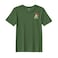 BYFT Threads Large Forest ELF Green Polycotton T-Shirt - Christmas "Penguin Gift Box" Embroidered Design, Premium Holiday Collection