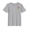 BYFT Threads XXL Grey Polycotton T-Shirt - Christmas "Penguin Gift Box" Embroidered Design, Premium Holiday Collection
