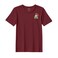 BYFT Threads XXL Pomegranate Polycotton T-Shirt - Christmas "Penguin Gift Box" Embroidered Design, Premium Holiday Collection
