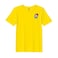 BYFT Threads Large Yellow Polycotton T-Shirt - Christmas "Penguin Gift Box" Embroidered Design, Premium Holiday Collection