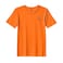 BYFT Threads XXL Orange Polycotton T-Shirt - Christmas "Reindeer Face" Embroidered Design, Premium Holiday Collection