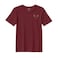 BYFT Threads XXL Pomegranate Polycotton T-Shirt - Christmas "Reindeer Face" Embroidered Design, Premium Holiday Collection