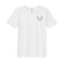 BYFT Threads Medium White Polycotton T-Shirt - Christmas "Reindeer Face" Embroidered Design, Premium Holiday Collection
