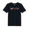 BYFT Threads XL Black Polycotton T-Shirt - Christmas "Reindeer Face Trio" Embroidered Design, Premium Holiday Collection