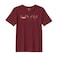 BYFT Threads Large Pomegranate Polycotton T-Shirt - Christmas "Reindeer Face Trio" Embroidered Design, Premium Holiday Collection