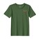 BYFT Threads XL Forest ELF Green Polycotton T-Shirt - Christmas "Reindeer Face with Bow" Embroidered Design, Premium Holiday Collection