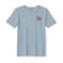 BYFT Threads Medium Baby Blue Polycotton T-Shirt - Christmas "Santas Little Helper" Embroidered Design, Premium Holiday Collection