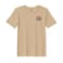 BYFT Threads Large Beige Polycotton T-Shirt - Christmas "Santas Little Helper" Embroidered Design, Premium Holiday Collection