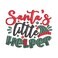 BYFT Threads XXL Beige Polycotton T-Shirt - Christmas "Santas Little Helper" Embroidered Design, Premium Holiday Collection