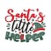 BYFT Threads Medium Pomegranate Polycotton T-Shirt - Christmas "Santas Little Helper" Embroidered Design, Premium Holiday Collection