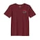 BYFT Threads Medium Pomegranate Polycotton T-Shirt - Christmas "Santas Little Helper" Embroidered Design, Premium Holiday Collection