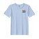 BYFT Threads Large Sky Blue Polycotton T-Shirt - Christmas "Santas Little Helper" Embroidered Design, Premium Holiday Collection