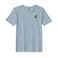 BYFT Threads Medium Baby Blue Polycotton T-Shirt - Christmas "Simple Christmas Tree with Star" Embroidered Design, Premium Holiday Collection