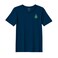 BYFT Threads Large Navy Blue Polycotton T-Shirt - Christmas "Simple Christmas Tree with Star" Embroidered Design, Premium Holiday Collection