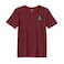 BYFT Threads XXL Pomegranate Polycotton T-Shirt - Christmas "Simple Christmas Tree with Star" Embroidered Design, Premium Holiday Collection