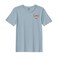 BYFT Threads Medium Baby Blue Polycotton T-Shirt - Christmas "Sleeping Reindeer Face" Embroidered Design, Premium Holiday Collection