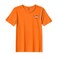 BYFT Threads Medium Orange Polycotton T-Shirt - Christmas "Sleeping Reindeer Face" Embroidered Design, Premium Holiday Collection