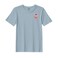 BYFT Threads XL Baby Blue Polycotton T-Shirt - Christmas "Smiling Christmas Star with Santa Hat" Embroidered Design, Premium Holiday Collection