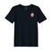 BYFT Threads XL Black Polycotton T-Shirt - Christmas "Smiling Christmas Star with Santa Hat" Embroidered Design, Premium Holiday Collection
