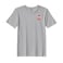 BYFT Threads XXL Grey Polycotton T-Shirt - Christmas "Smiling Christmas Star with Santa Hat" Embroidered Design, Premium Holiday Collection