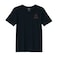 BYFT Threads Large Black Polycotton T-Shirt - Christmas "Starry Christmas Tree" Embroidered Design, Premium Holiday Collection