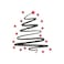 BYFT Threads XXL Navy Blue Polycotton T-Shirt - Christmas "Starry Christmas Tree" Embroidered Design, Premium Holiday Collection