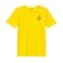 BYFT Threads Large Yellow Polycotton T-Shirt - Christmas "Starry Christmas Tree" Embroidered Design, Premium Holiday Collection