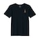 BYFT Threads XL Black Polycotton T-Shirt - Christmas "Zigzag Christmas Tree" Embroidered Design, Premium Holiday Collection