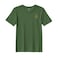 BYFT Threads XL Forest ELF Green Polycotton T-Shirt - Christmas "Zigzag Christmas Tree" Embroidered Design, Premium Holiday Collection