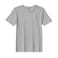 BYFT Threads Medium Grey Polycotton T-Shirt - Christmas "Zigzag Christmas Tree" Embroidered Design, Premium Holiday Collection