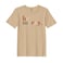 BYFT Threads XXL Beige Polycotton T-Shirt - Christmas "Be merry" Printed Design, Premium Holiday Collection