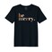 BYFT Threads Large Black Polycotton T-Shirt - Christmas "Be merry" Printed Design, Premium Holiday Collection