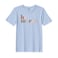 BYFT Threads XXL Sky Blue Polycotton T-Shirt - Christmas "Be merry" Printed Design, Premium Holiday Collection