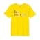 BYFT Threads Medium Yellow Polycotton T-Shirt - Christmas "Be merry" Printed Design, Premium Holiday Collection