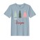 BYFT Threads XL Baby Blue Polycotton T-Shirt - Christmas "Be Unique" Printed Design, Premium Holiday Collection