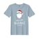 BYFT Threads Medium Baby Blue Polycotton T-Shirt - Christmas "Believe in the magic of the season" Printed Design, Premium Holiday Collection