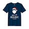 BYFT Threads XXL Navy Blue Polycotton T-Shirt - Christmas "Believe in the magic of the season" Printed Design, Premium Holiday Collection