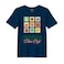BYFT Threads Large Navy Blue Polycotton T-Shirt - Christmas "Christmas Cheer Only" Printed Design, Premium Holiday Collection