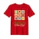 BYFT Threads XXL Red Polycotton T-Shirt - Christmas "Christmas Cheer Only" Printed Design, Premium Holiday Collection