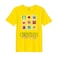BYFT Threads Large Yellow Polycotton T-Shirt - Christmas "Christmas Cheer Only" Printed Design, Premium Holiday Collection