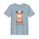 BYFT Threads Large Baby Blue Polycotton T-Shirt - Christmas "Christmas Deer" Printed Design, Premium Holiday Collection