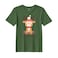 BYFT Threads Medium Forest ELF Green Polycotton T-Shirt - Christmas "Christmas Deer" Printed Design, Premium Holiday Collection