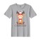 BYFT Threads Medium Grey Polycotton T-Shirt - Christmas "Christmas Deer" Printed Design, Premium Holiday Collection