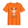 BYFT Threads XXL Orange Polycotton T-Shirt - Christmas "Christmas Deer" Printed Design, Premium Holiday Collection