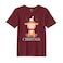 BYFT Threads Medium Pomegranate Polycotton T-Shirt - Christmas "Christmas Deer" Printed Design, Premium Holiday Collection