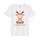BYFT Threads Medium White Polycotton T-Shirt - Christmas "Christmas Deer" Printed Design, Premium Holiday Collection