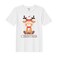 BYFT Threads XL White Polycotton T-Shirt - Christmas "Christmas Deer" Printed Design, Premium Holiday Collection